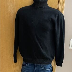 Elegant Black Turtleneck Sweater for Men